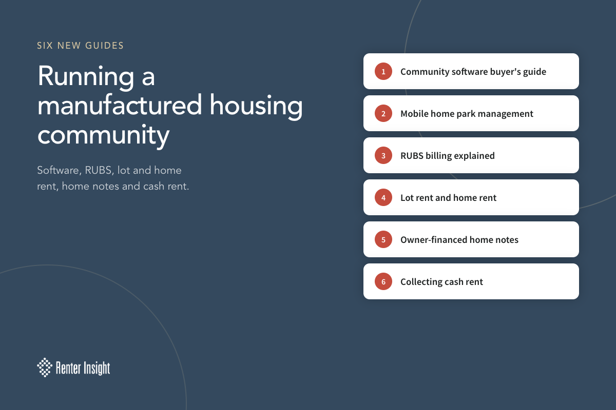New guides for manufactured housing community operators
